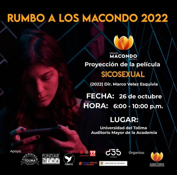 Sicosexual rumbo a los Premios Macondo 2022
